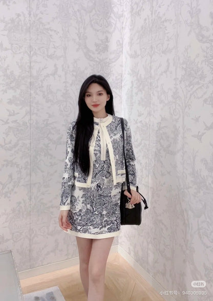 CD 25fw printed cardigan