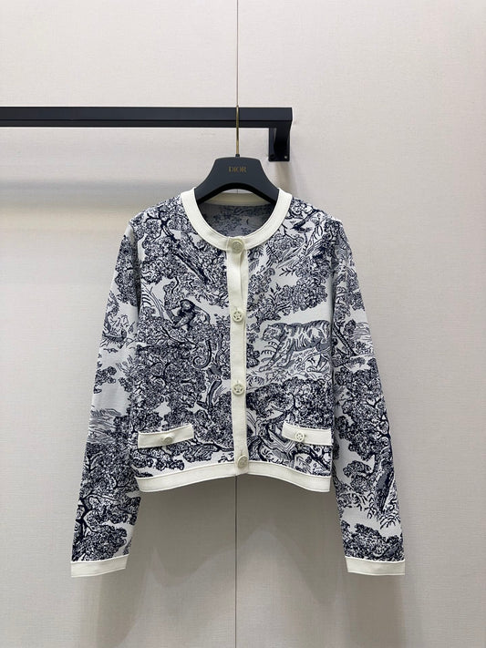 CD 25fw printed cardigan