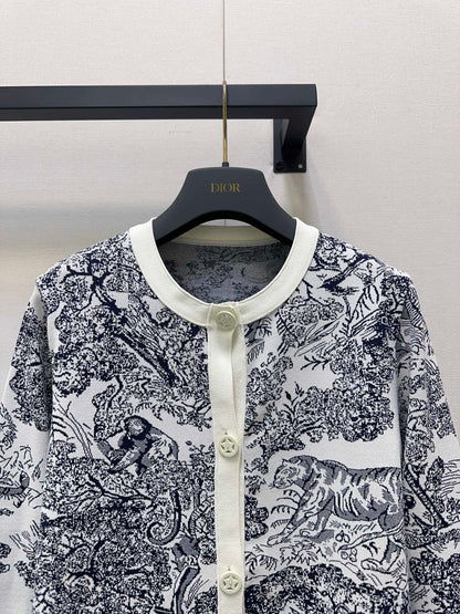 CD 25fw printed cardigan