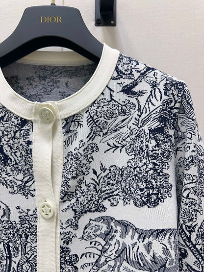 CD 25fw printed cardigan