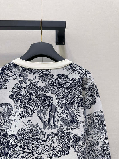 CD 25fw printed cardigan