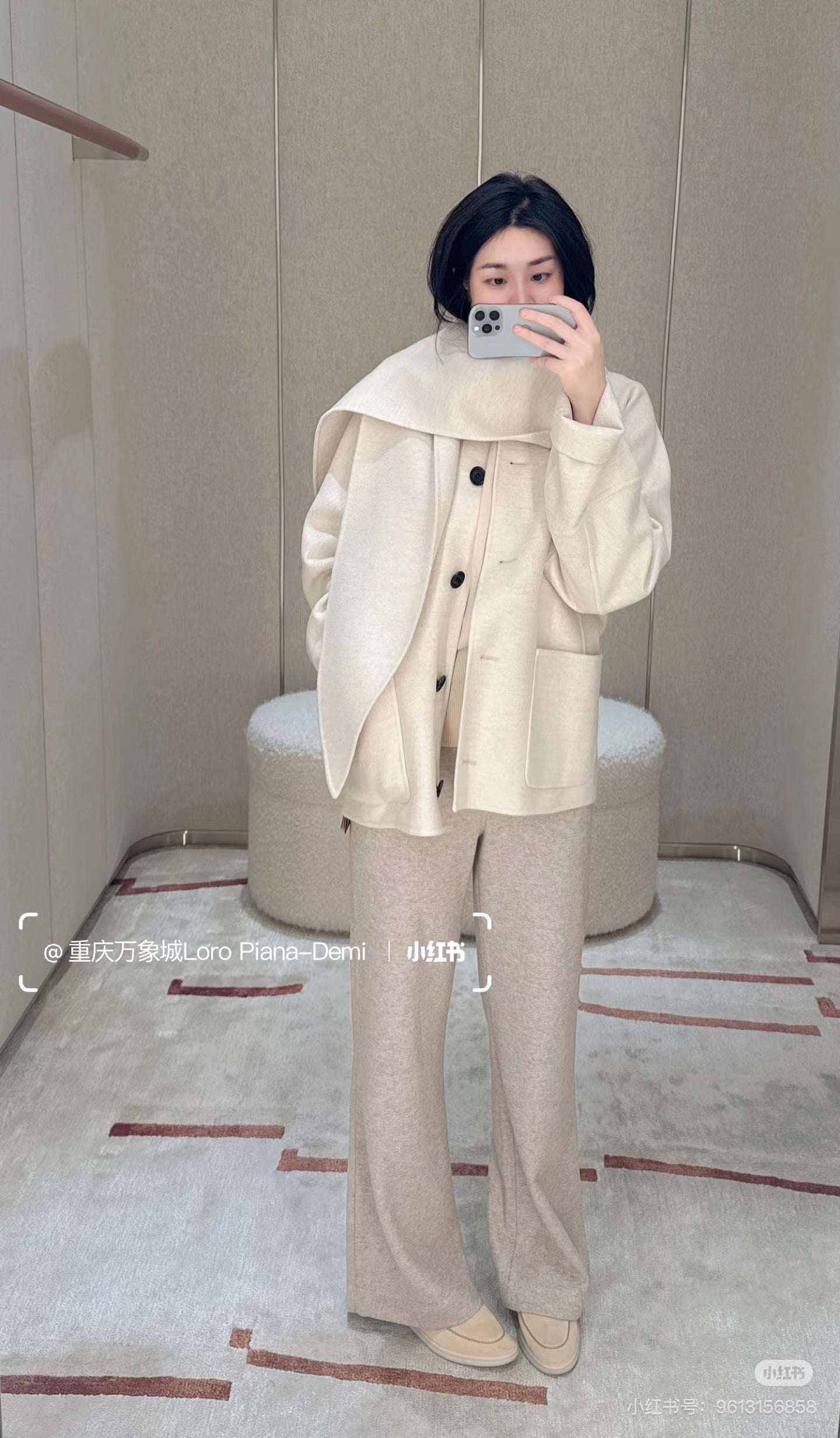 Loro 25fw cashmere  trench coat