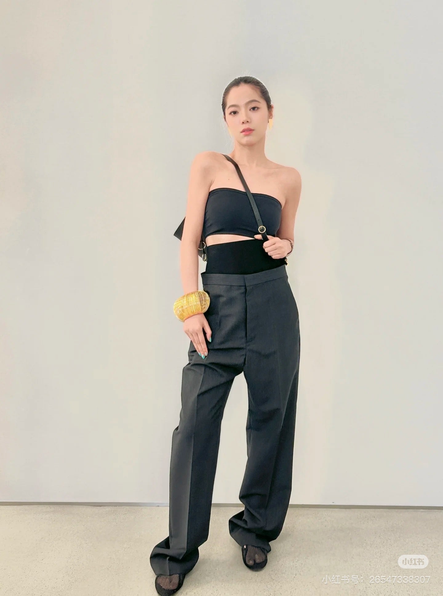 Alai 25fw splicing pants