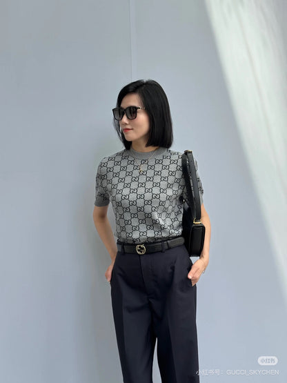 Guc 25fw jacquard t-shirt
