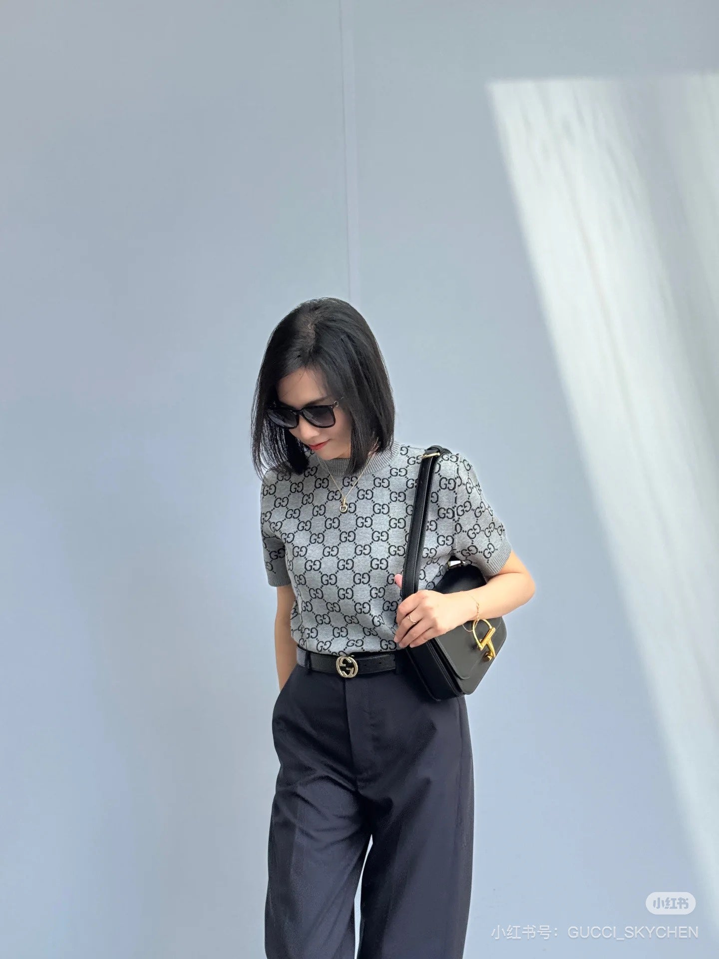 Guc 25fw jacquard t-shirt