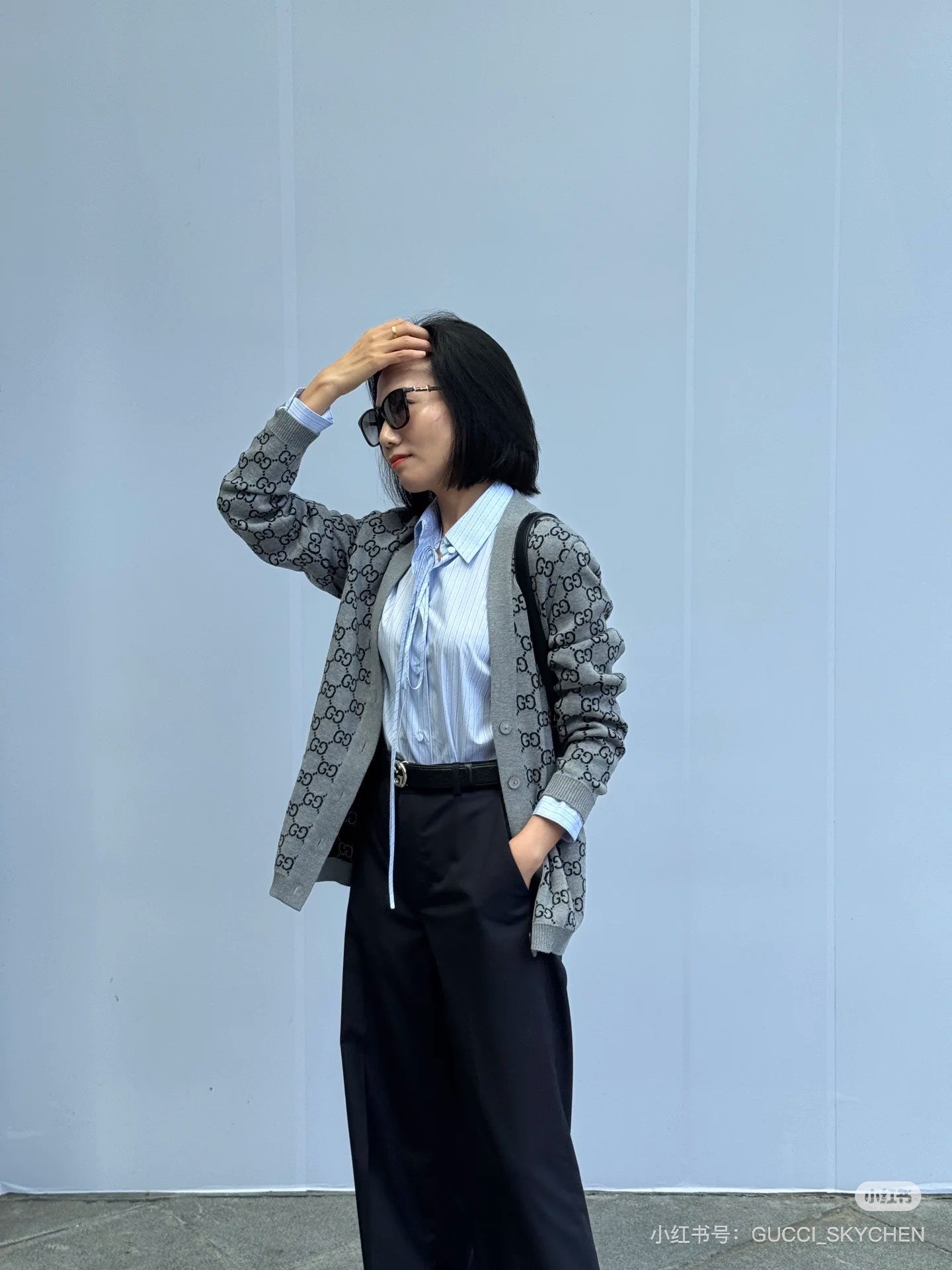 Guc 25fw reversible cardigan
