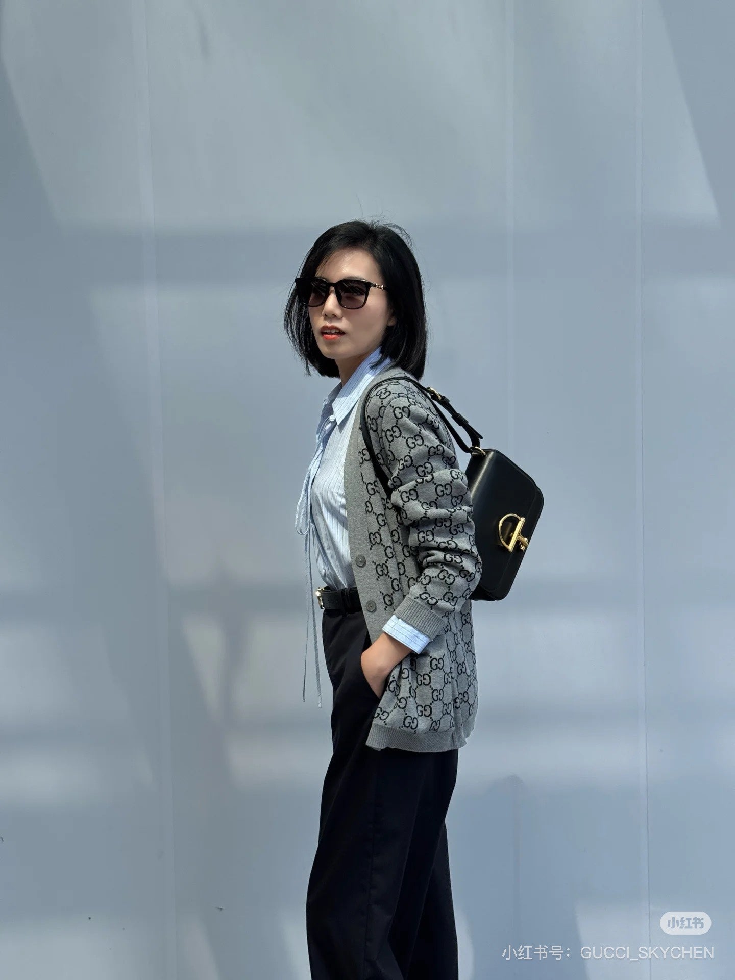 Guc 25fw reversible cardigan