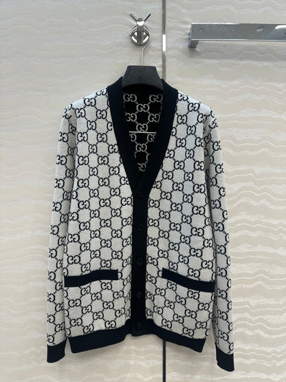 Guc 25fw jacquard cardigan