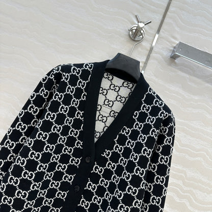Guc 25fw jacquard cardigan