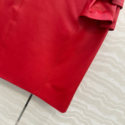 Louis 25fw leather skirt