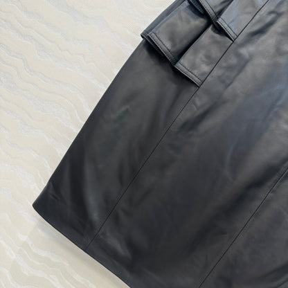 Louis 25fw leather skirt