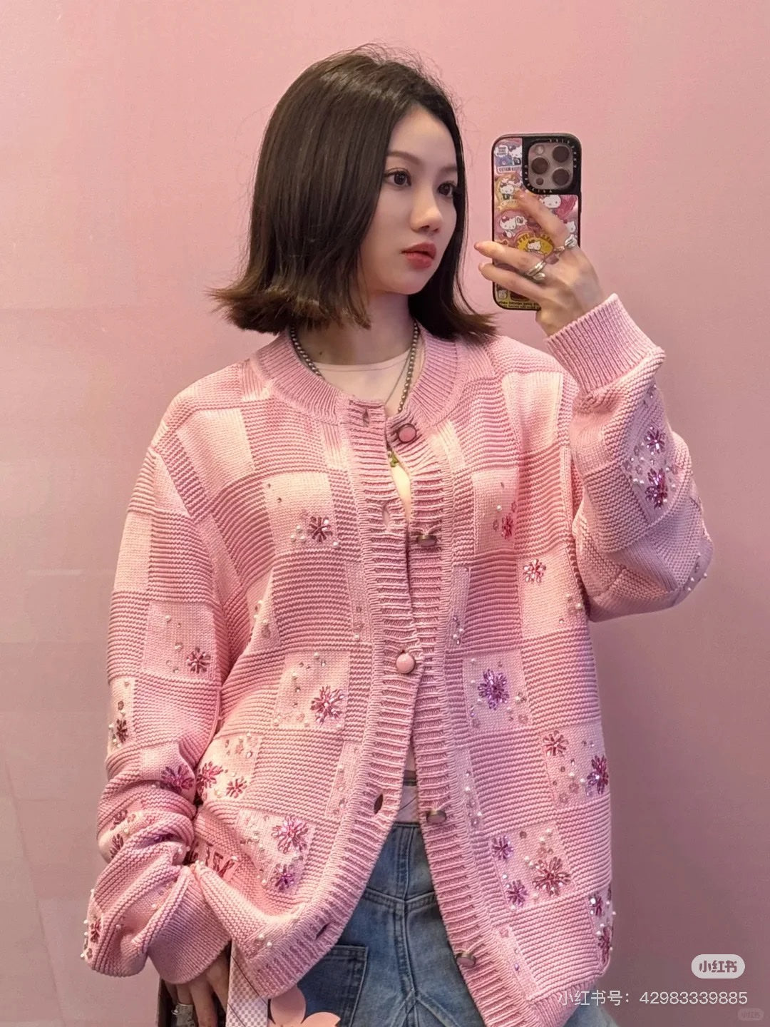 Louis 25fw jacquard cardigan