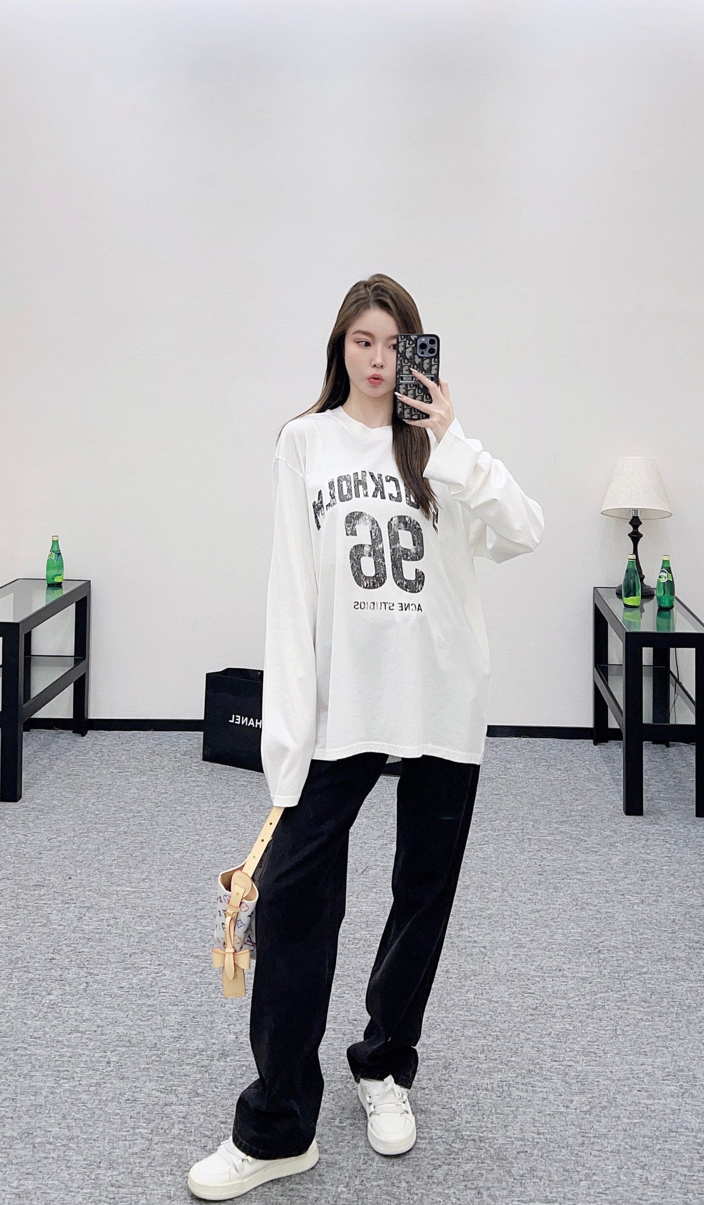 Acn 25fw printed shirt