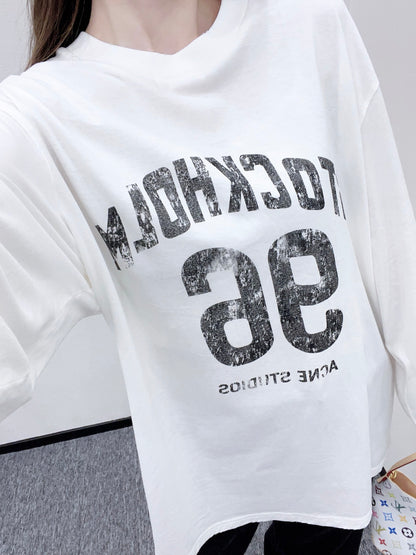 Acn 25fw printed shirt