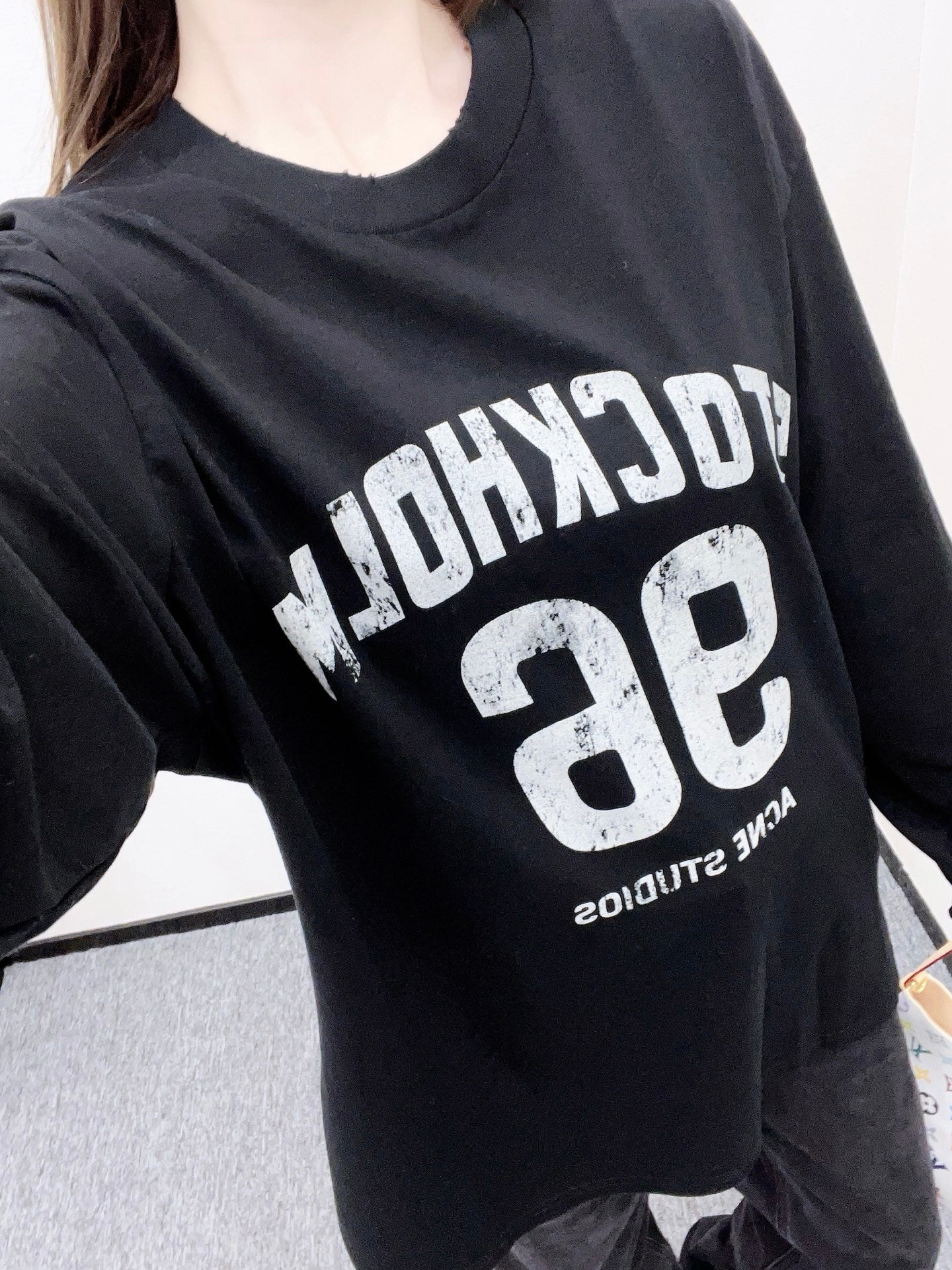 Acn 25fw printed shirt