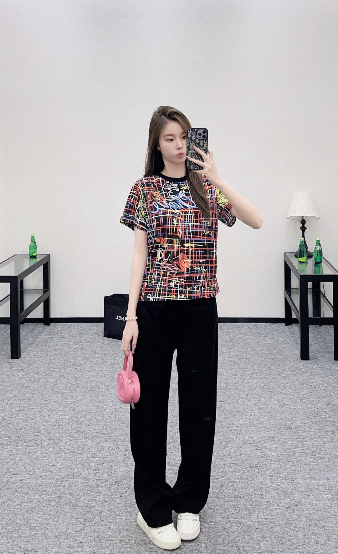 Chan 25fw printed t-shirt
