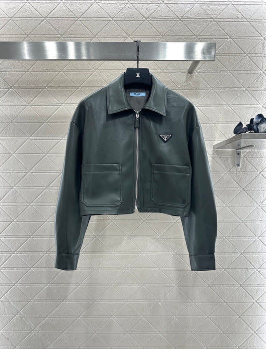 Pra 25fw leather jacket