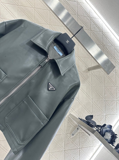 Pra 25fw leather jacket