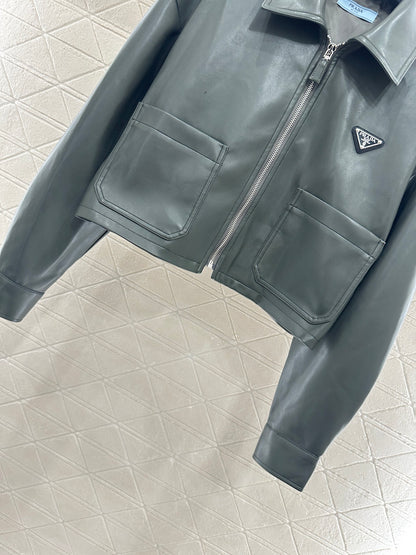Pra 25fw leather jacket