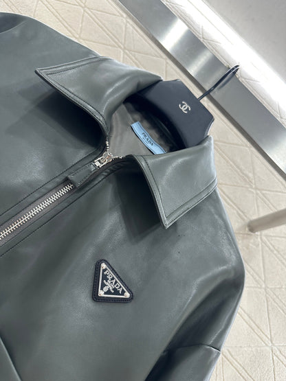 Pra 25fw leather jacket