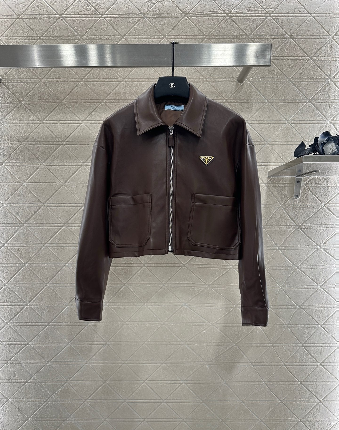 Pra 25fw leather jacket