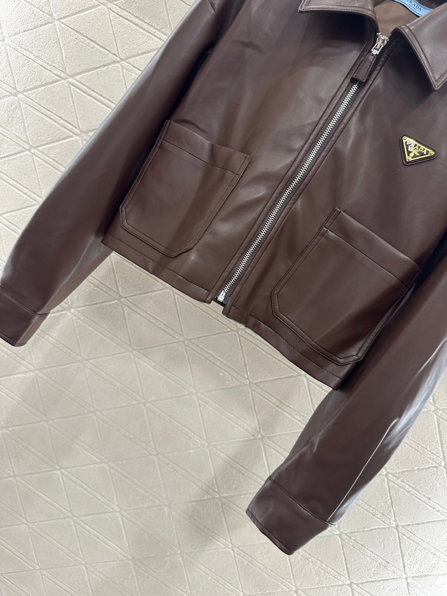 Pra 25fw leather jacket