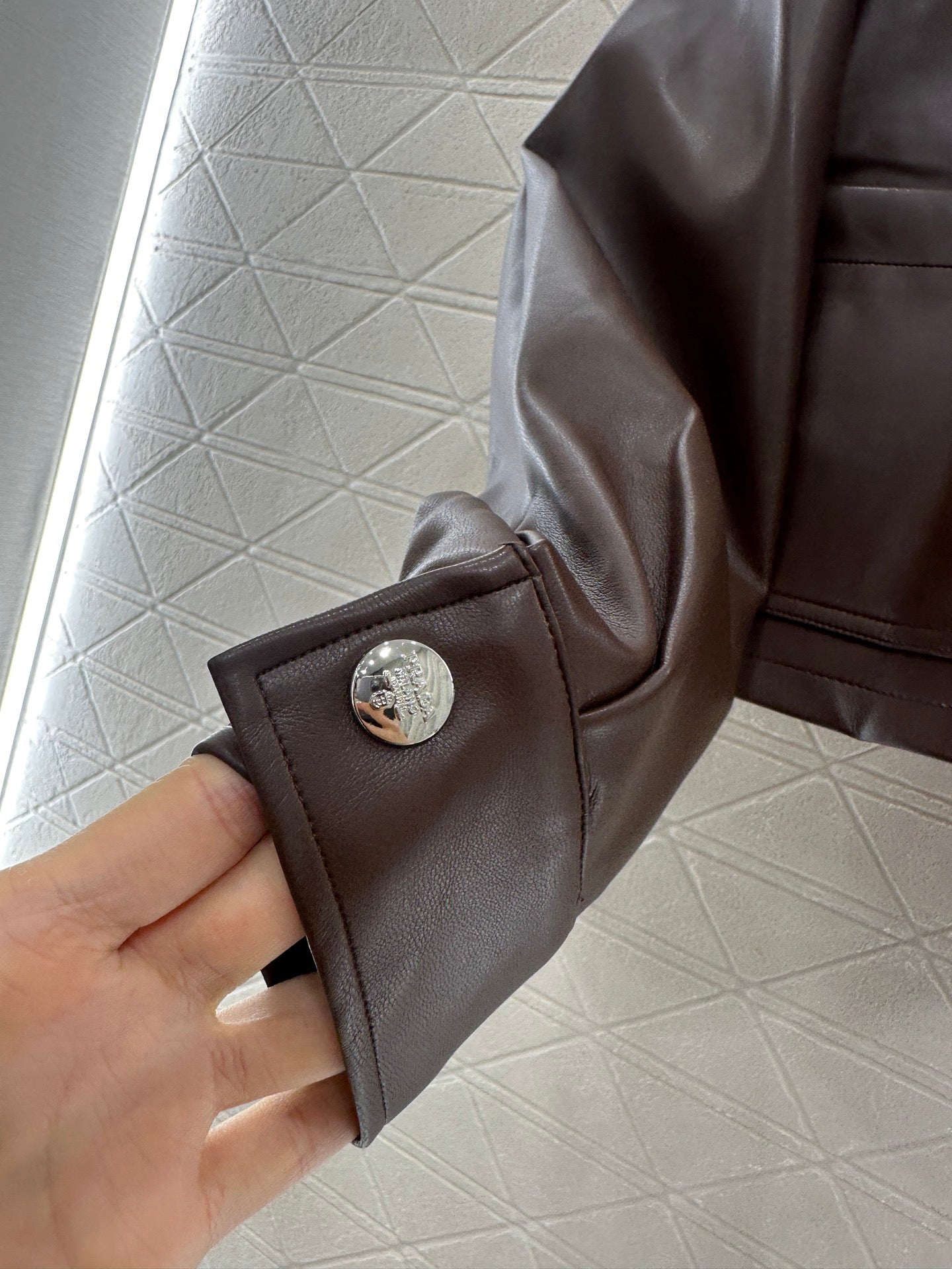Pra 25fw leather jacket