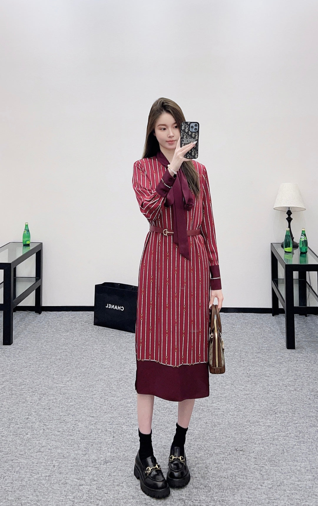Guc 25fw printed dress
