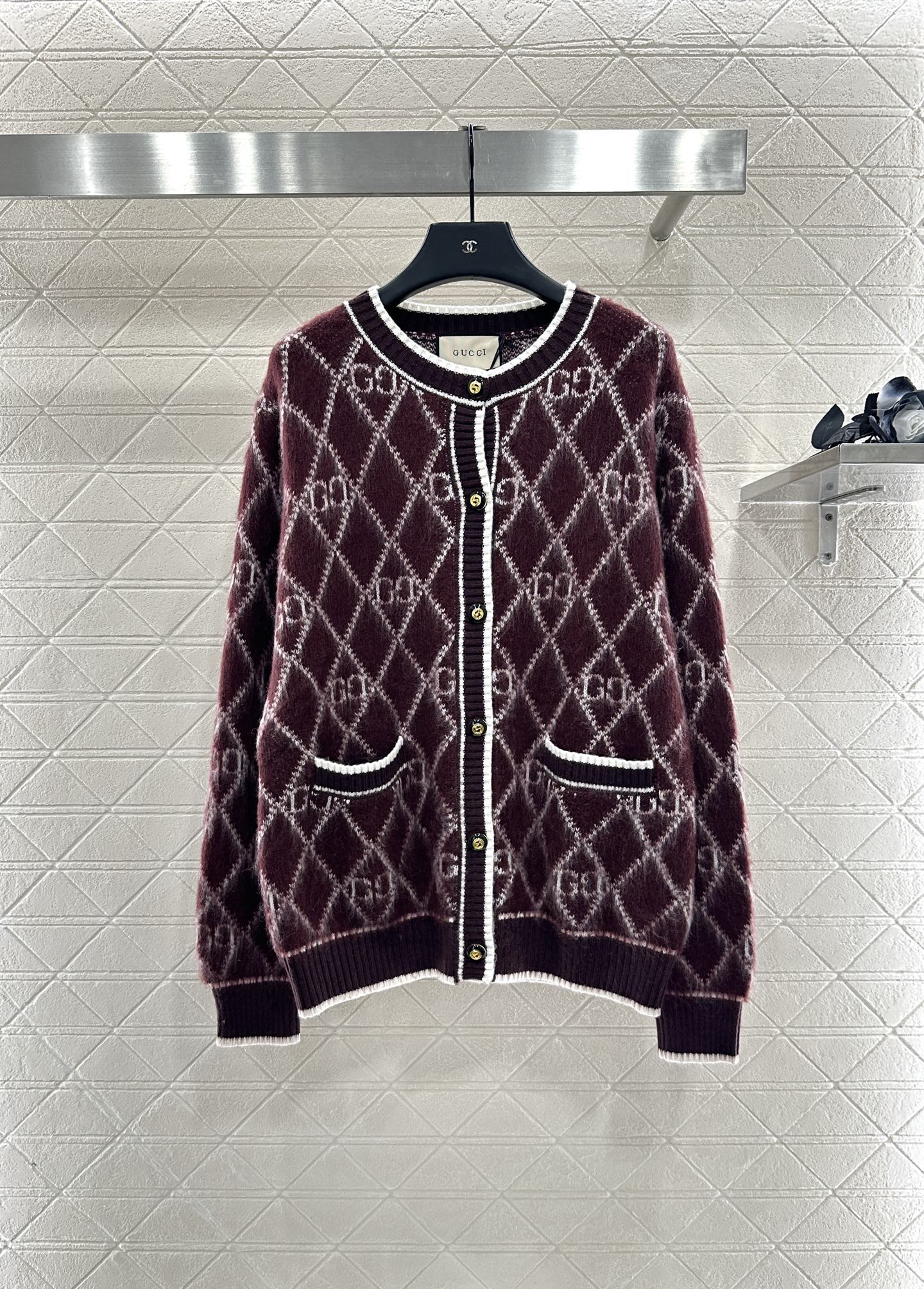 Guc 25fw jacquard cardigan