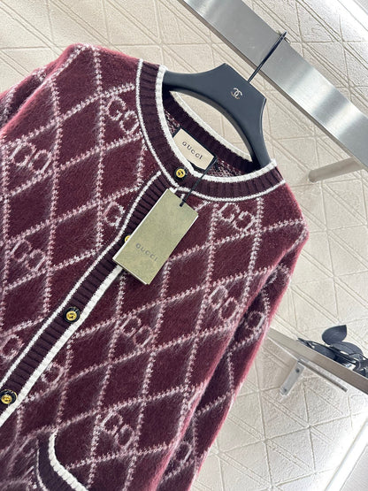 Guc 25fw jacquard cardigan