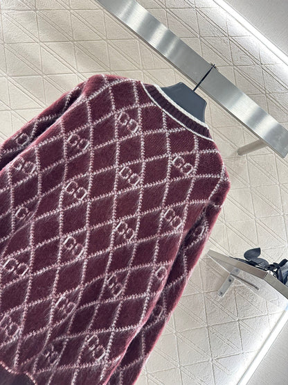 Guc 25fw jacquard cardigan