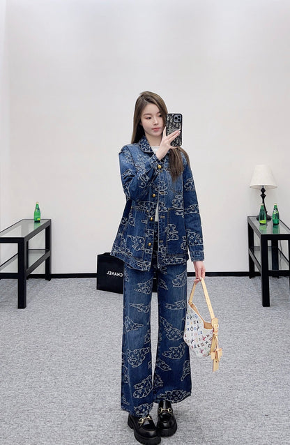 Louis 25fw jacquard jeans