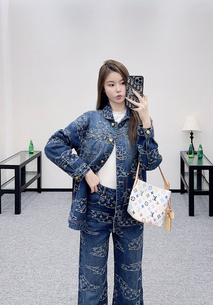 Louis 25fw jacquard jeans