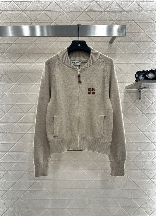 Miu 25fw knitted jacket