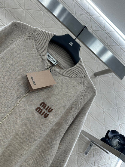 Miu 25fw knitted jacket