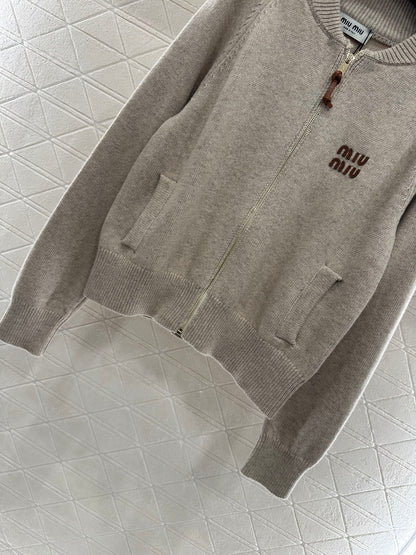 Miu 25fw knitted jacket