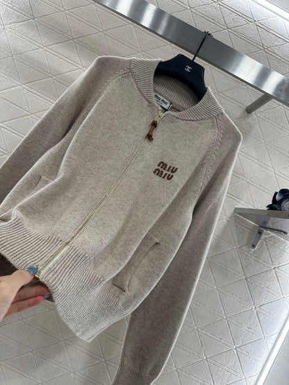 Miu 25fw knitted jacket