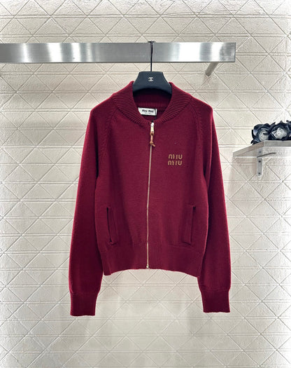 Miu 25fw knitted jacket