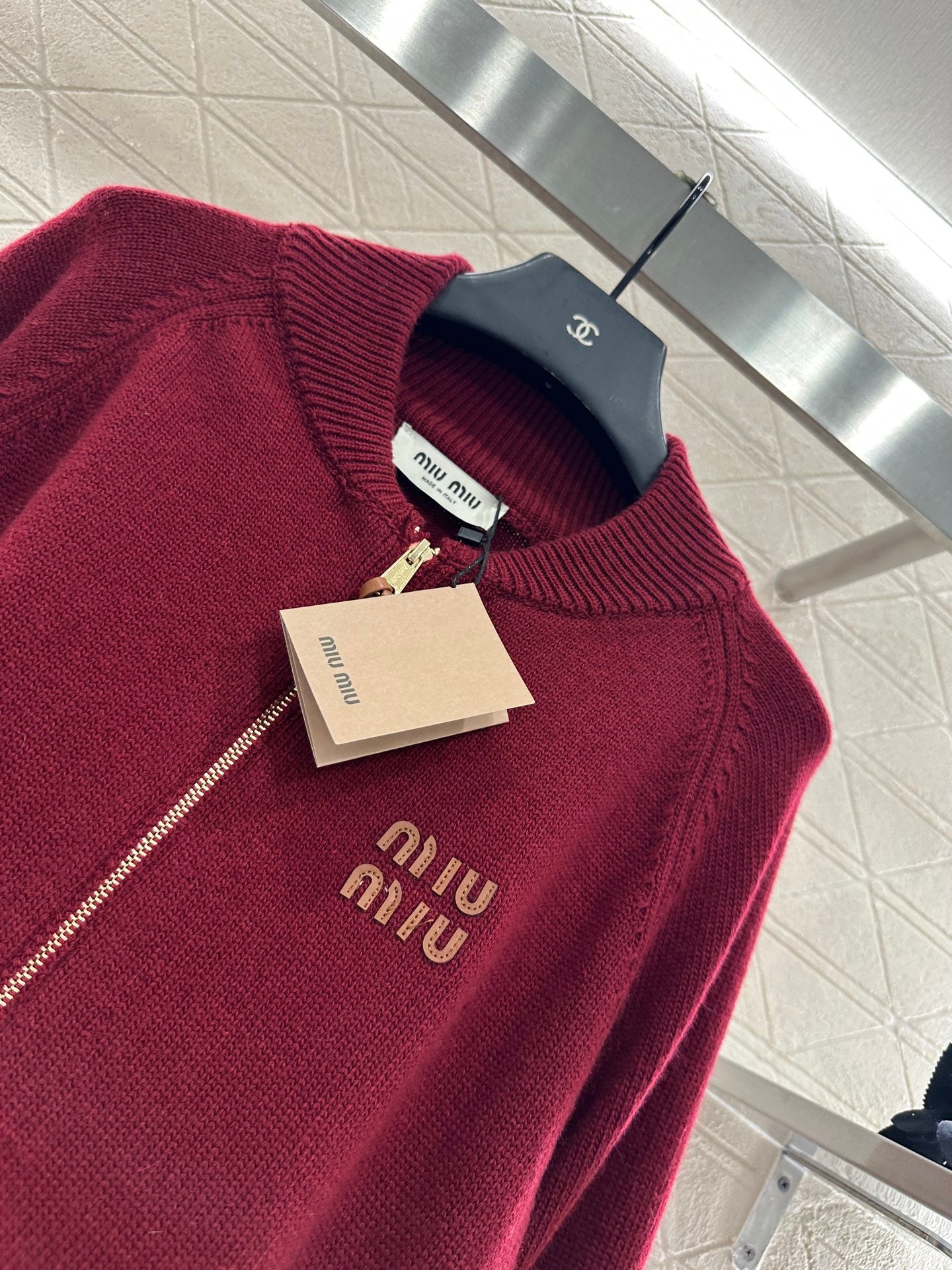 Miu 25fw knitted jacket