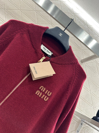 Miu 25fw knitted jacket