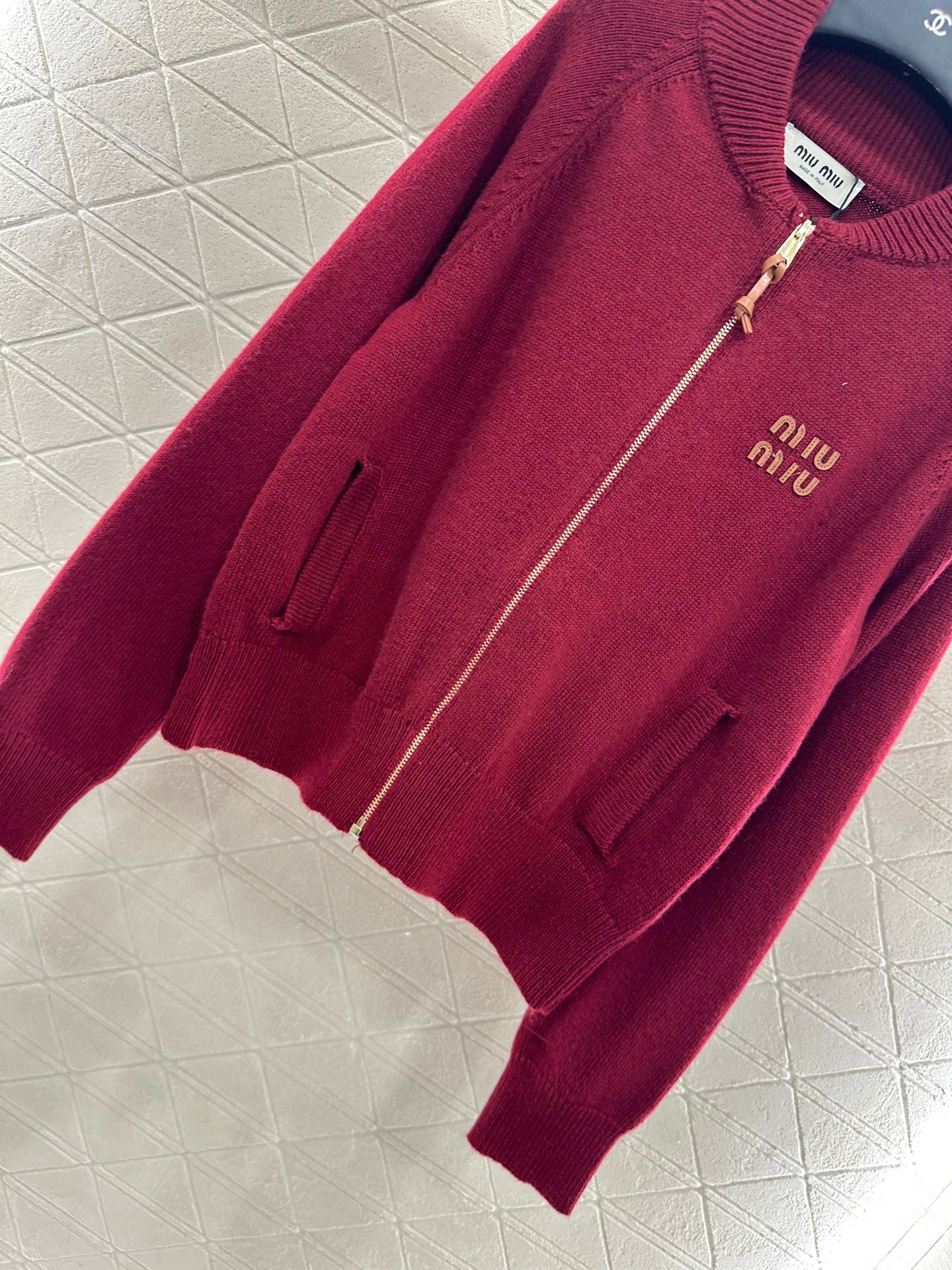 Miu 25fw knitted jacket