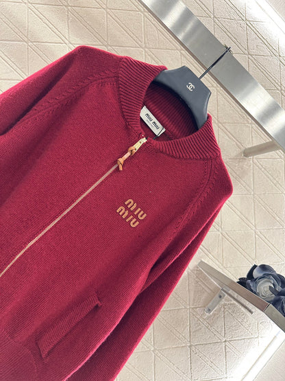 Miu 25fw knitted jacket