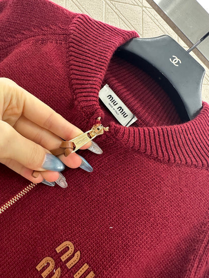 Miu 25fw knitted jacket
