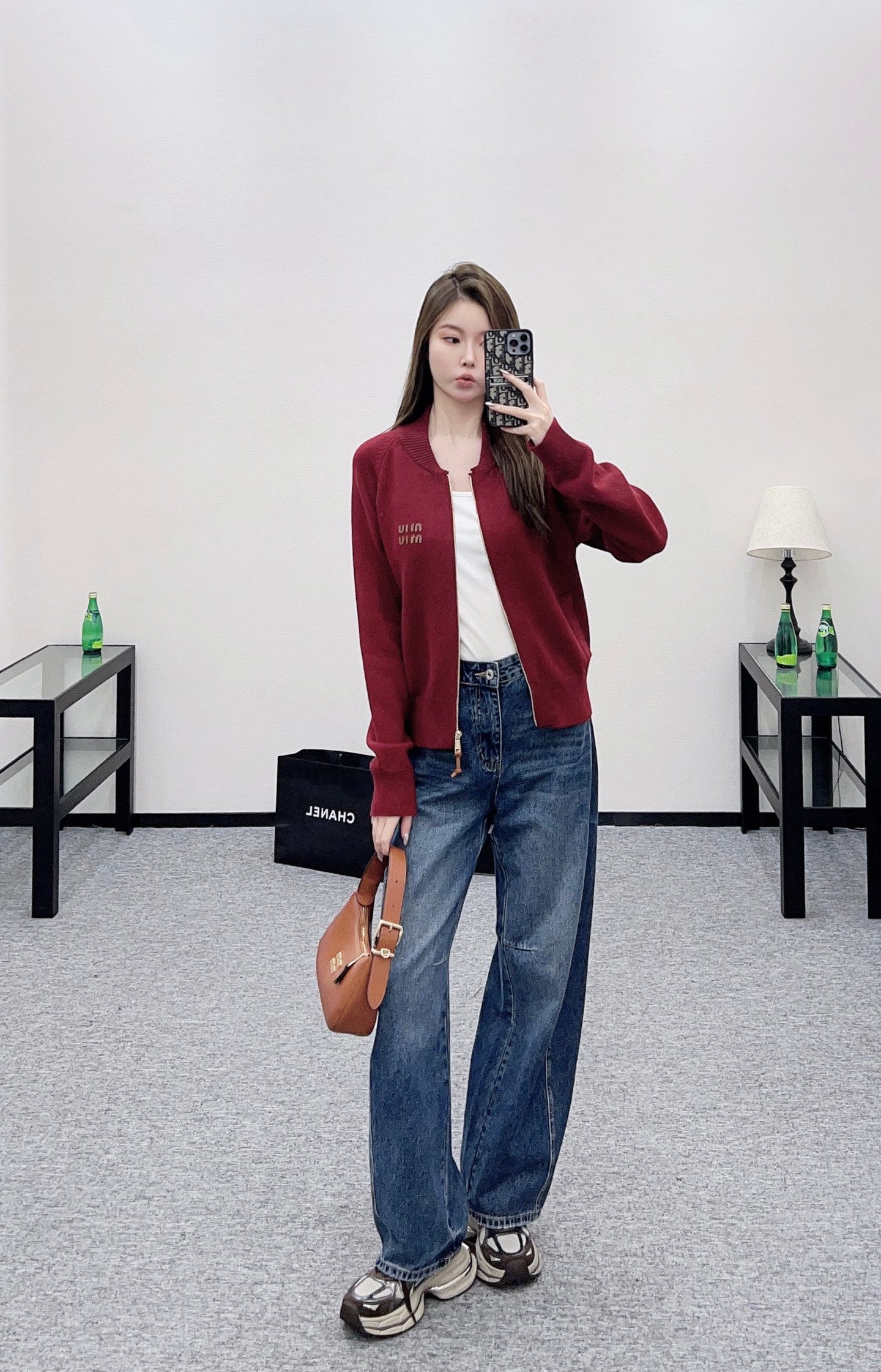 Miu 25fw knitted jacket