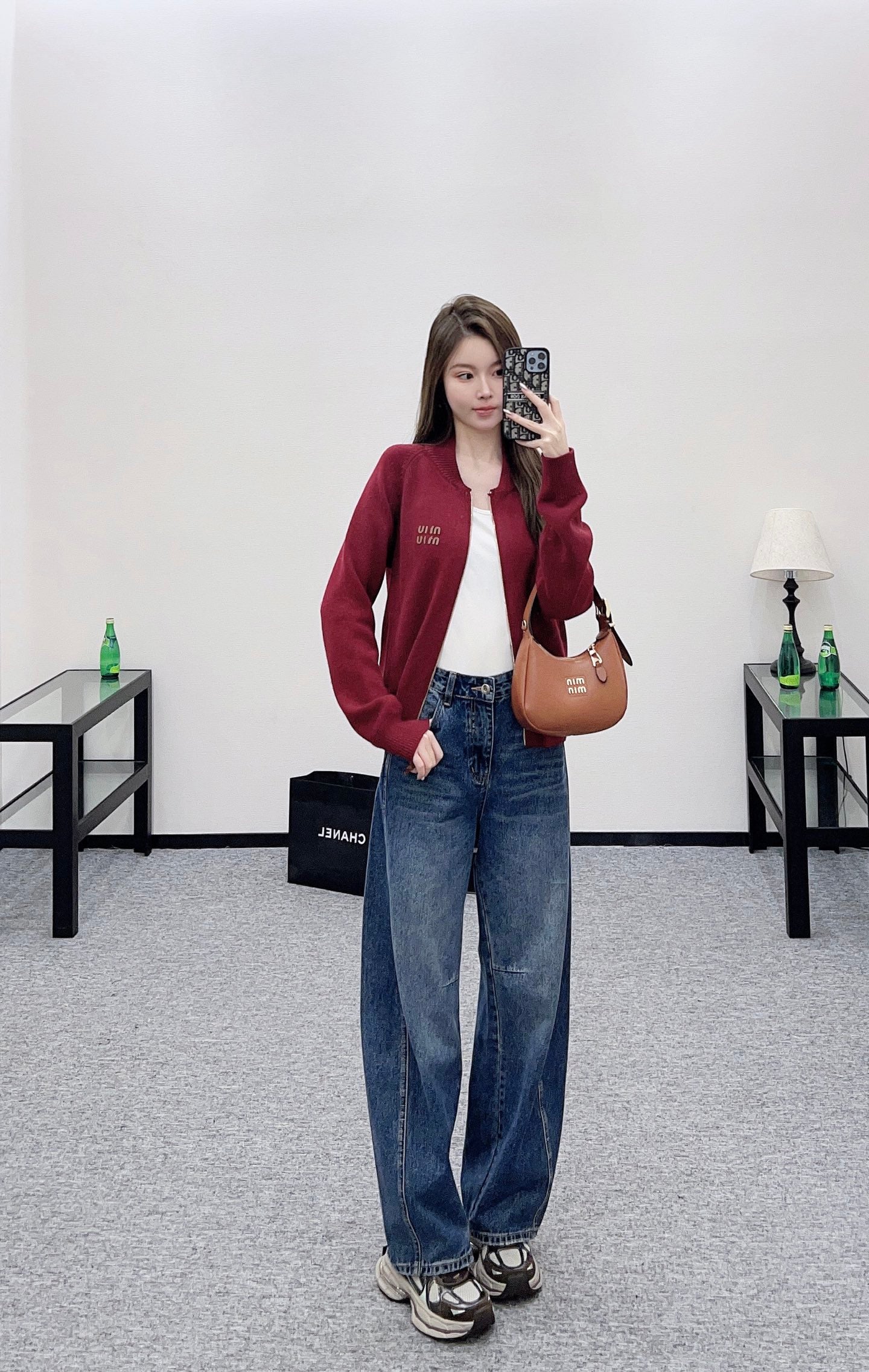 Miu 25fw knitted jacket