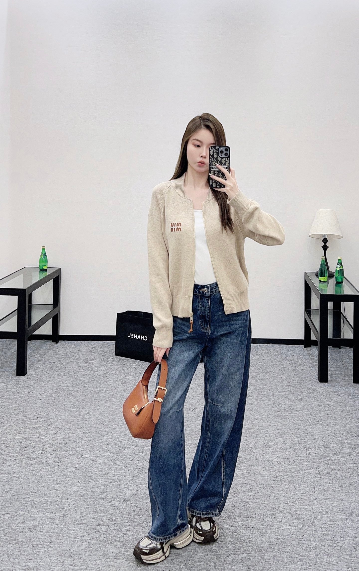 Miu 25fw knitted jacket