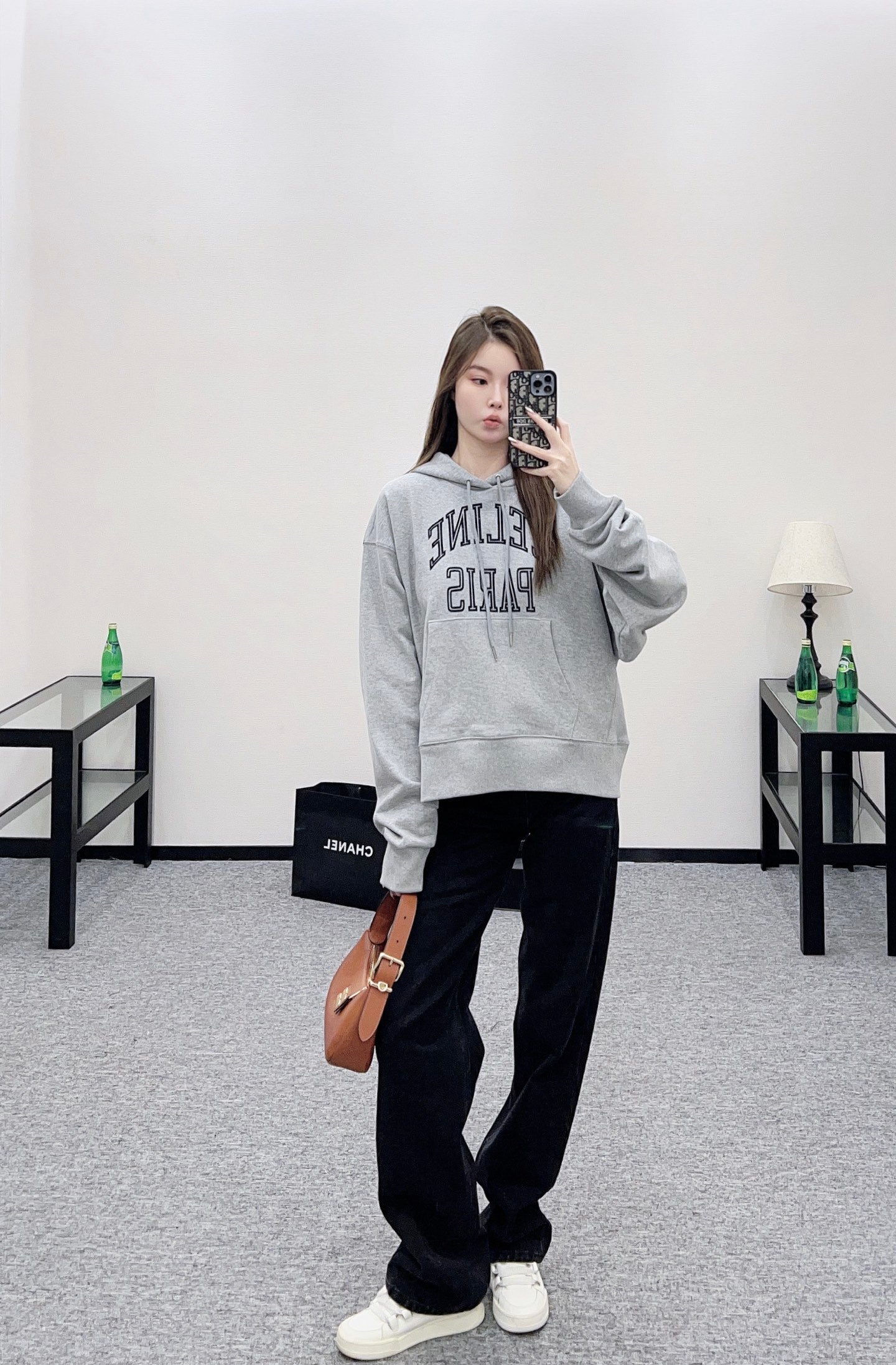 Cel 25fw printed hoodie