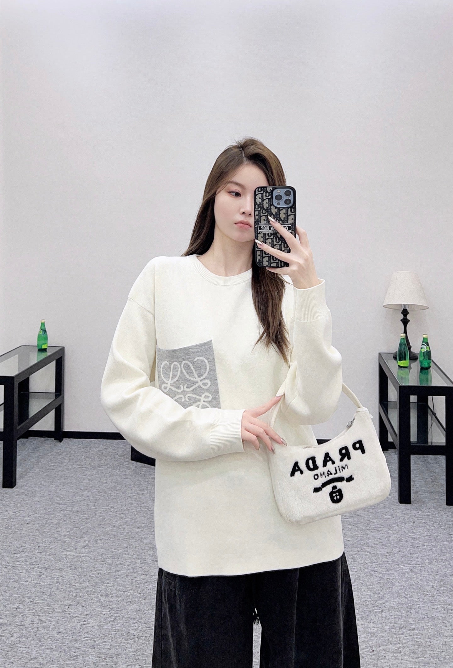 Loe 25fw knitted shirt