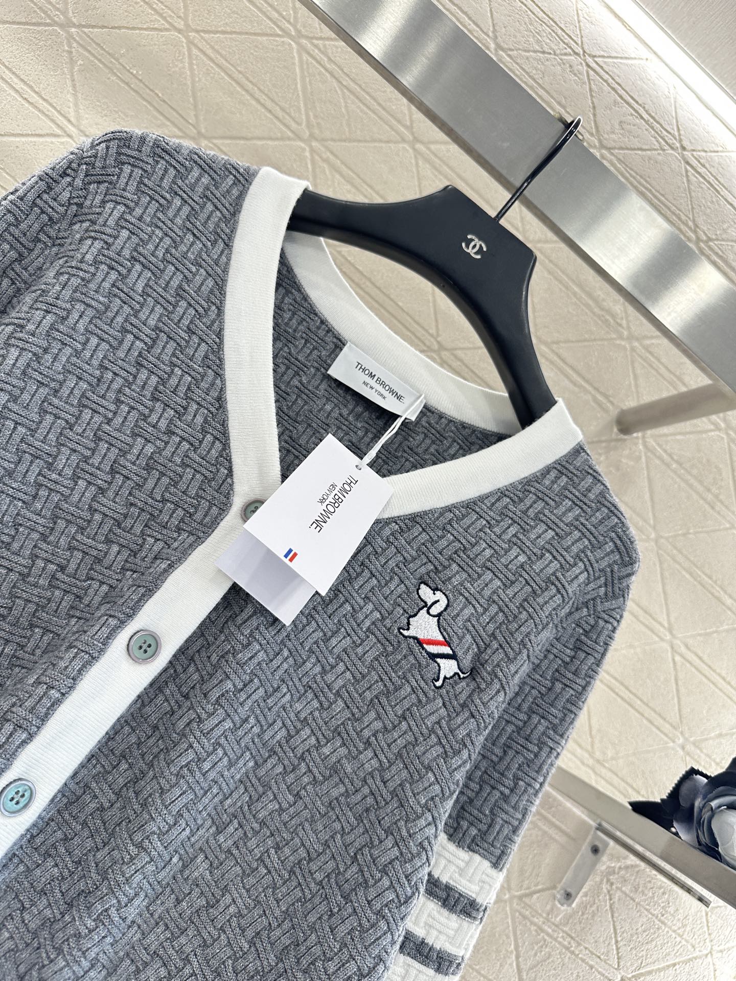 Tho 25fw embroidered cardigan