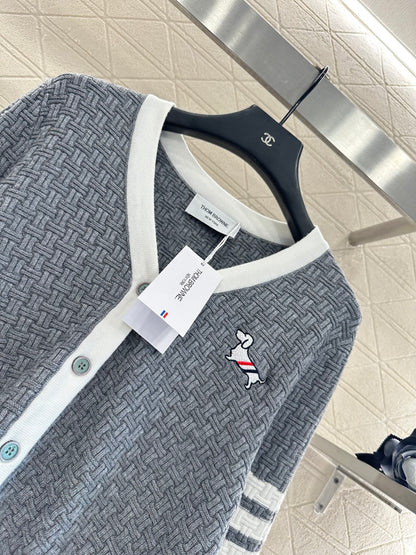 Tho 25fw embroidered cardigan